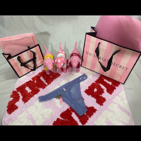 Victoria’s Secret PINK Bluish/Purple Lacey Thong Panties - Picture 4 of 6